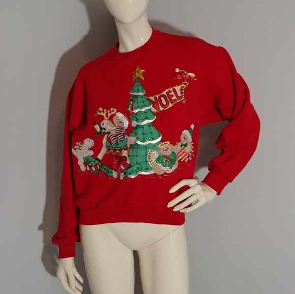 puffy paint christmas sweatshirt